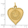 Lex & Lu 14k Yellow Gold Happy 50th Anniversary Charm LAL83597 - 3 - Lex & Lu