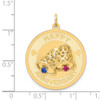 Lex & Lu 14k Yellow Gold Happy Anniversary w/Bells Charm - 4 - Lex & Lu