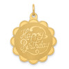 Lex & Lu 14k Yellow Gold Happy Birthday Charm LAL83669 - Lex & Lu