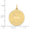 Lex & Lu 14k Yellow Gold Golden Retriever Disc Charm - 3 - Lex & Lu