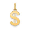 Lex & Lu 14k Yellow Gold Polished Dollar Sign Charm - Lex & Lu