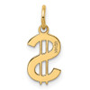 Lex & Lu 14k Yellow Gold Polished Dollar Sign Charm - 4 - Lex & Lu