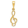 Lex & Lu 14k Yellow Gold Treble Clef Charm LAL83716 - Lex & Lu