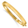 Lex & Lu 14k Yellow Gold 6.3mm Polished Solid Hinged Bangle Bracelet - Lex & Lu