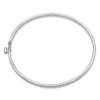 Lex & Lu 14k White Gold 3.6mm Polished Casted Hinged Bangle Bracelet - 2 - Lex & Lu