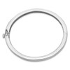 Lex & Lu 14k White Gold 6.3mm Polished Casted Hinged Bangle Bracelet - 2 - Lex & Lu