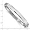 Lex & Lu 14k White Gold 6.3mm Polished Casted Hinged Bangle Bracelet - 3 - Lex & Lu