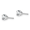 Lex & Lu 14k White Gold 4mm Topaz Stud Earrings - 2 - Lex & Lu