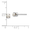 Lex & Lu 14k White Gold 4mm FW Cultured Pearl Stud Earrings - 4 - Lex & Lu