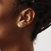 Lex & Lu 14k Yellow Gold 5mm Bezel Topaz Stud Earrings - 3 - Lex & Lu