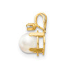 Lex & Lu 14k Yellow Gold Diamond & FW Cultured Pearl Birthstone Pendant - 2 - Lex & Lu