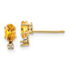 Lex & Lu 14k Yellow Gold Diamond & Citrine Birthstone Earrings LAL83868 - Lex & Lu