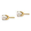 Lex & Lu 14k Yellow Gold 4mm June/FW Cultured Pearl Post Earrings - 2 - Lex & Lu