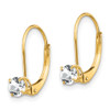 Lex & Lu 14k Yellow Gold Topaz Earrings - April - 2 - Lex & Lu