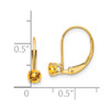 Lex & Lu 14k Yellow Gold 4mm Round November/Citrine Leverback Earrings - 4 - Lex & Lu