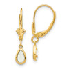 Lex & Lu 14k Yellow Gold 6x4mm Opal/October Earrings - Lex & Lu