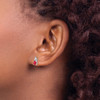 Lex & Lu 14k White Gold Ruby Diamond Earrings LAL84027 - 3 - Lex & Lu