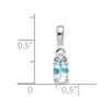 Lex & Lu 14k White Gold Aquamarine Diamond Pendant LAL84028 - 3 - Lex & Lu