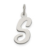 Lex & Lu Sterling Silver Medium Script Initial S Charm - Lex & Lu