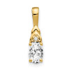 Lex & Lu 14k Yellow Gold Diamond & Topaz Pendant LAL84053 - Lex & Lu