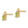 Lex & Lu 14k Yellow Gold Diamond & Peridot Earrings LAL84057 - 2 - Lex & Lu