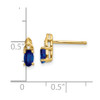 Lex & Lu 14k Yellow Gold Diamond & Sapphire Earrings LAL84058 - 4 - Lex & Lu