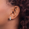 Lex & Lu 14k White Gold Aquamarine Diamond Earrings LAL84071 - 3 - Lex & Lu