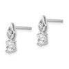 Lex & Lu 14k White Gold Topaz Diamond Earrings LAL84072 - 2 - Lex & Lu