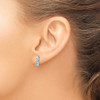 Lex & Lu 14k White Gold Blue Topaz Diamond Earrings LAL84085 - 3 - Lex & Lu