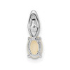 Lex & Lu 14k White Gold Opal Diamond Pendant LAL84088 - 3 - Lex & Lu