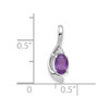 Lex & Lu 14k White Gold Amethyst Diamond Pendant LAL84094 - 3 - Lex & Lu