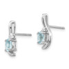 Lex & Lu 14k White Gold Aquamarine Diamond Earrings LAL84095 - 2 - Lex & Lu