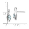 Lex & Lu 14k White Gold Aquamarine Diamond Earrings LAL84095 - 4 - Lex & Lu