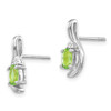 Lex & Lu 14k White Gold Peridot Diamond Earrings LAL84105 - 2 - Lex & Lu