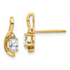 Lex & Lu 14k Yellow Gold Diamond & Topaz Earrings LAL84120 - Lex & Lu