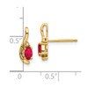 Lex & Lu 14k Yellow Gold Diamond & Ruby Earrings LAL84123 - 3 - Lex & Lu