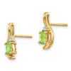 Lex & Lu 14k Yellow Gold Diamond & Peridot Earrings LAL84129 - 2 - Lex & Lu