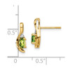 Lex & Lu 14k Yellow Gold Diamond & Peridot Earrings LAL84129 - 4 - Lex & Lu