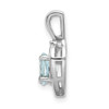 Lex & Lu 14k White Gold Aquamarine Diamond Pendant LAL84148 - 2 - Lex & Lu