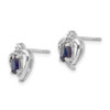 Lex & Lu 14k White Gold Sapphire Diamond Earrings LAL84154 - 2 - Lex & Lu
