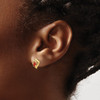 Lex & Lu 14k Yellow Gold Diamond & Garnet Earrings LAL84163 - 3 - Lex & Lu