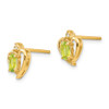 Lex & Lu 14k Yellow Gold Diamond & Peridot Earrings LAL84177 - 2 - Lex & Lu