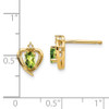 Lex & Lu 14k Yellow Gold Diamond & Peridot Earrings LAL84177 - 4 - Lex & Lu