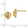 Lex & Lu 14k Yellow Gold Diamond & Citrine Earrings LAL84180 - 4 - Lex & Lu
