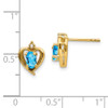 Lex & Lu 14k Yellow Gold Diamond & Blue Topaz Earrings LAL84181 - 4 - Lex & Lu