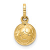Lex & Lu 14k Yellow Gold 3-D Soccer Ball Charm - Lex & Lu