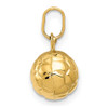 Lex & Lu 14k Yellow Gold 3-D Soccer Ball Charm - 2 - Lex & Lu