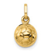 Lex & Lu 14k Yellow Gold 3-D Soccer Ball Charm - 4 - Lex & Lu