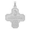 Lex & Lu 14k White Gold Four Way Medal Pendant LAL84221 - 3 - Lex & Lu