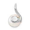 Lex & Lu 14k White Gold Diamond and (9-10mm) Button FW Cultured Pearl Pendant - 4 - Lex & Lu